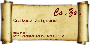 Csikesz Zsigmond névjegykártya